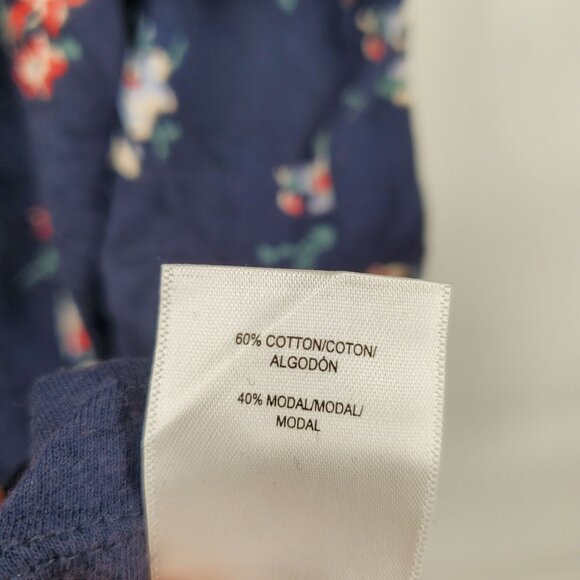 Lucky Brand Floral Peasant Square Neck Knit Blouse Top Women Size Large - Picture 5 of 11